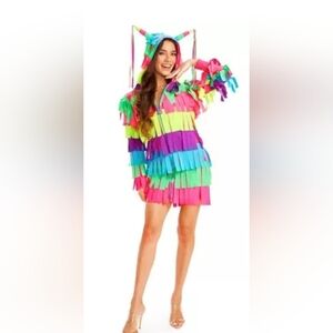 Colorful Fringe Hooded Dress